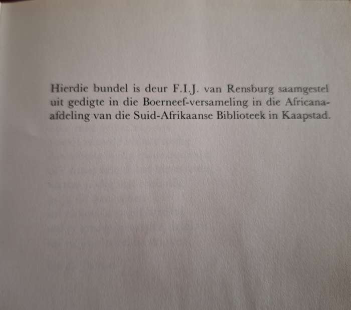 Sesde Hoepel - Boerneef - first edition 1976 Afrikaans text. Poetry.