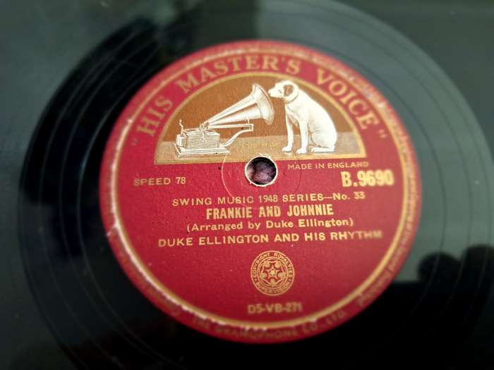 Gramophone His Master Voice - Memphis Blue/Frankie & Johnnie - swing music/ Vinyl Gramophone