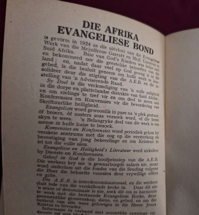 Leonard Messenger (n kort verslag van) Dis heerlik no date 1931? Very rare Afrikaans Text.