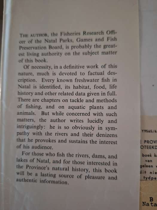 Freshwater Fishes of Natal- RS Crass 1964. Shuter & Shooter.