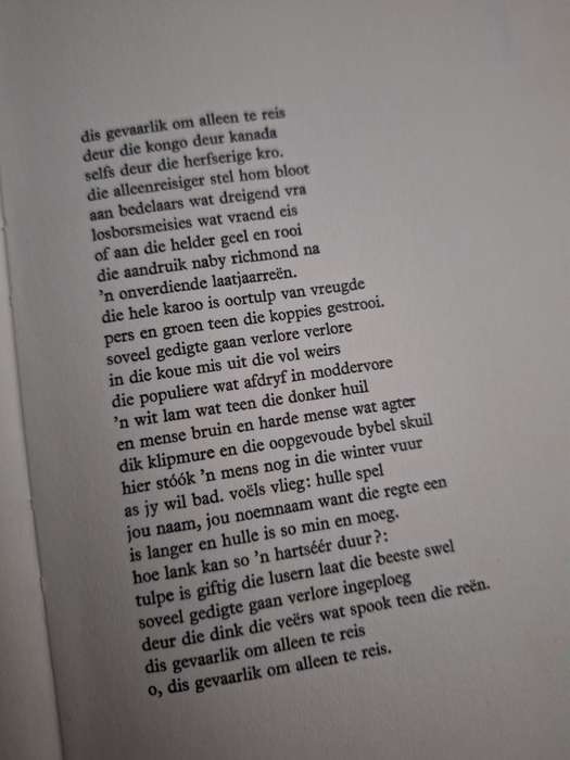 FANIE OLIVIER-Om alleen te reis-1973 first edition-Afrikaans Text-Poetry