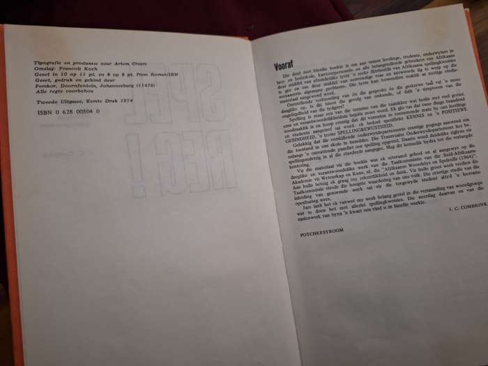 JC COMBRINK-Spel Reg Flitsbeelde van Afrikaanse spellingwessies-1974-Rare-Afrikaans Text