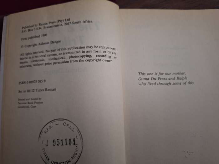 ACHMAT DANGOR-Z Town Trilogy-1990 first edition-English Text.
