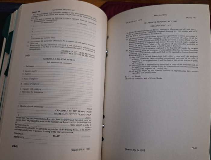 De Kock's Industrial Laws of south Africa- Thompsons-1991