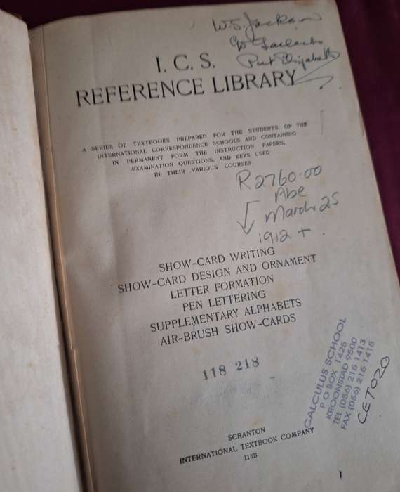 I.C.S. REFERENCE LIBRARY-SHOW-CARD WRITING...1912/13 -Scranton