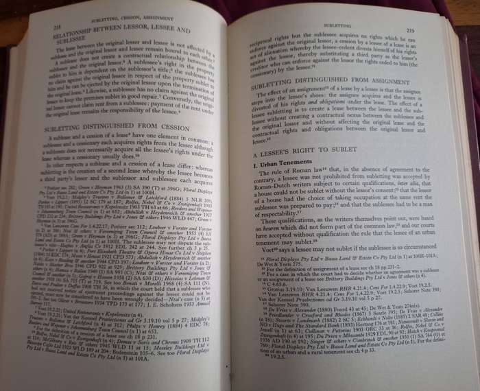 THE SOUTH AFRICAN LAW OF LANDLORD AND TENANTS-COOPER-1973-English text