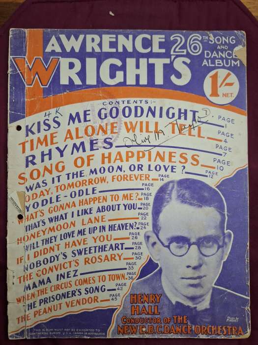 SHEET MUSIC - Lawrence Wright - song and dance album no. 26 -pp50