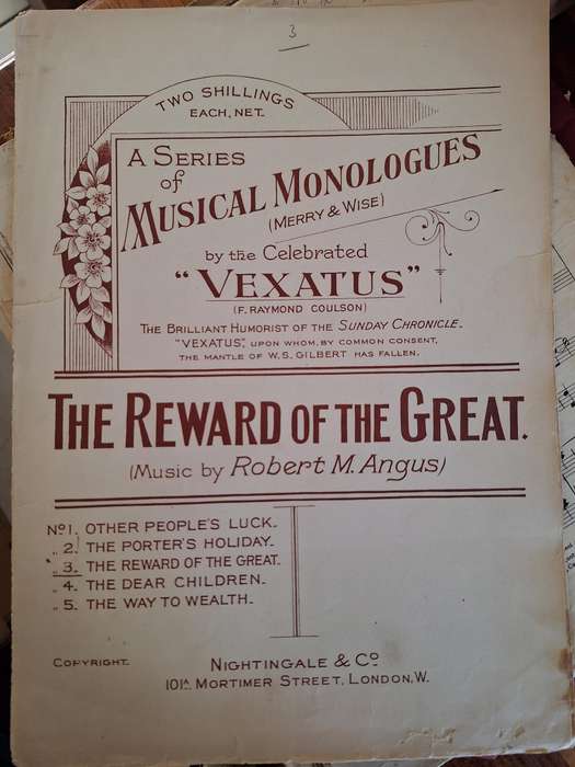 SHEET MUSIC - The reward of the great - Music by Robert M. Angus. pp6