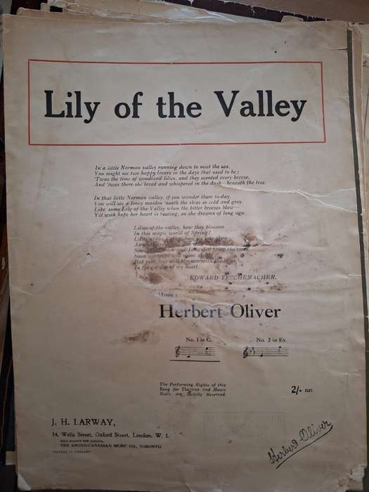 SHEET MUSIC - Lily of the Valley by Herbert Oliver. pp4