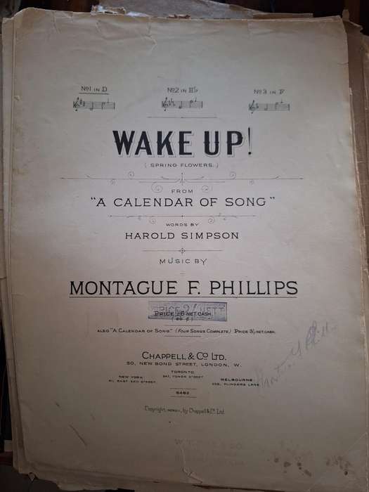 SHEET MUSIC - WAKE-UP! Spring Flowers music by Montague F. Phillips. pp6