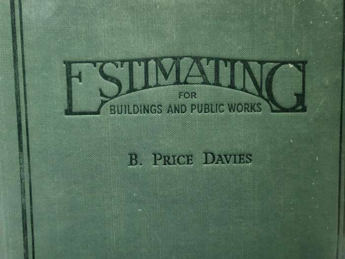 Estimating for Buildings and Public works( B PRICE DAVIES) Twelfth revised edition 1959