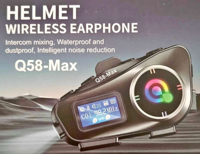 Advanced Motorcycle Helmet Intercom with Bluetooth Calls, Music Streaming, FM Radio