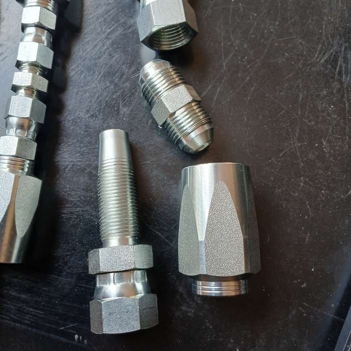 Set of 3 - Reusable 2 Wire Hydraulic Hose Field Repair Fitting 1/4" 3/8" & 1/2