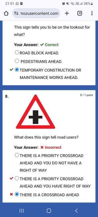 K53 online learners licence practice test