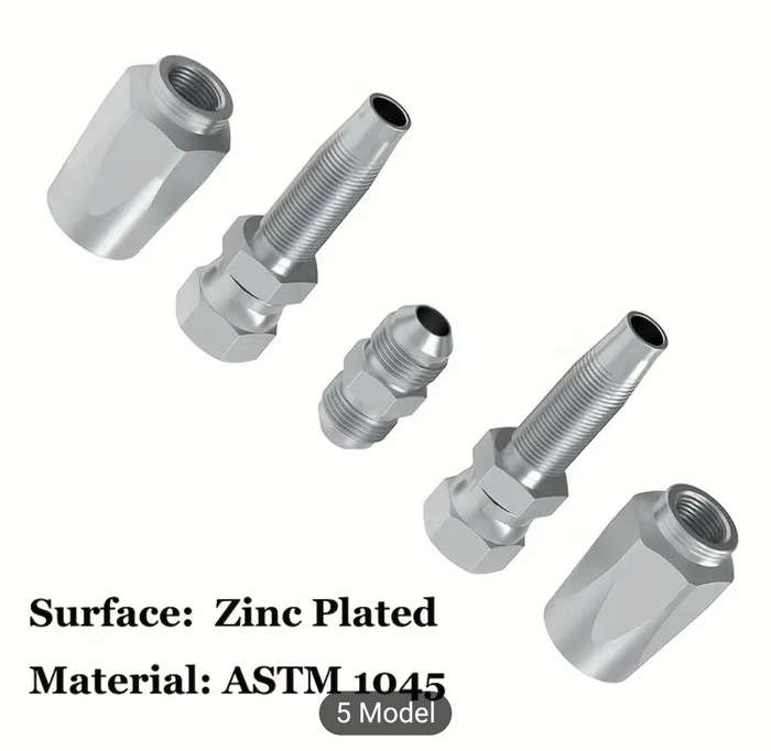 Set of 3 - Reusable 2 Wire Hydraulic Hose Field Repair Fitting 1/4" 3/8" & 1/2