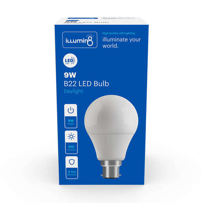 Illumin8 A60-B22-9W LED BULB