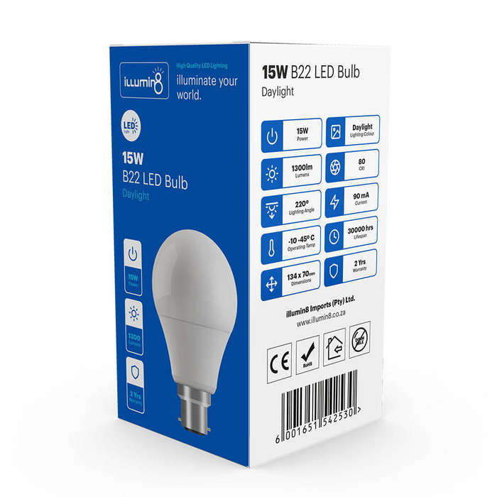 Illumin8 A65-B22-15W-LED BULB