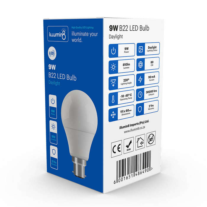 Illumin8 A60-B22-9W LED BULB