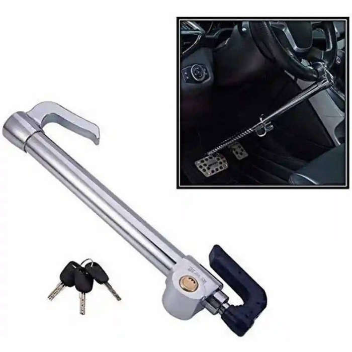 Steering Wheel Lock Bar with Pedal HookSecure