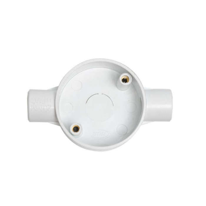 2-Way 20mm PVC Conduit Round Box