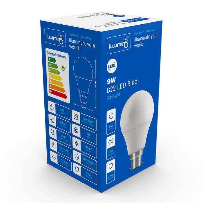 Illumin8 A60-B22-9W LED BULB
