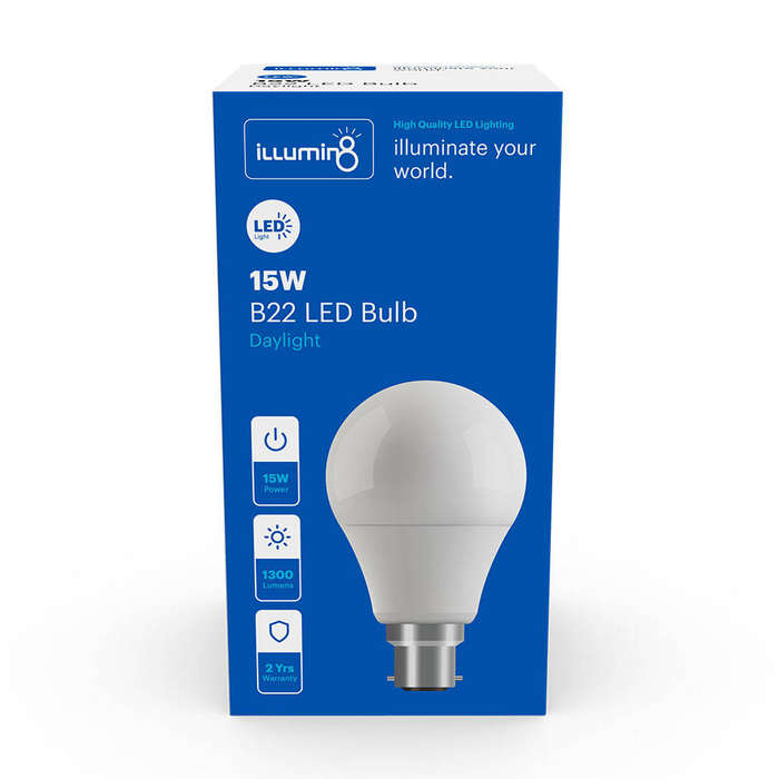 Illumin8 A65-B22-15W-LED BULB