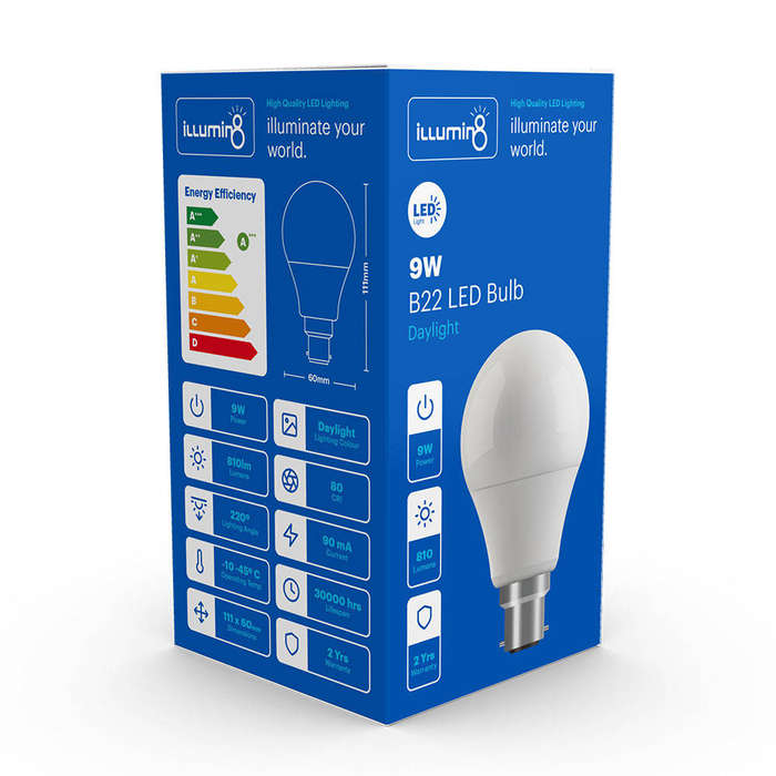 Illumin8 A60-B22-9W LED BULB