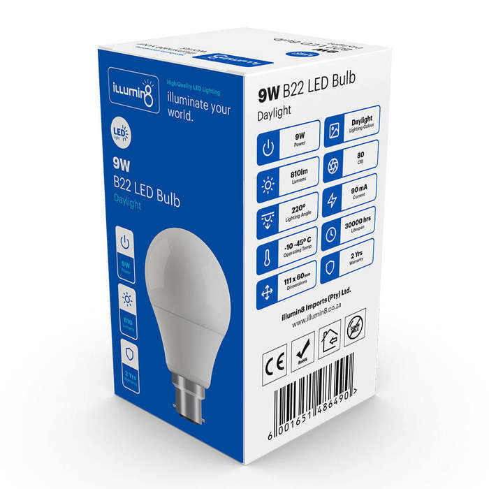 Illumin8 A60-B22-9W LED BULB