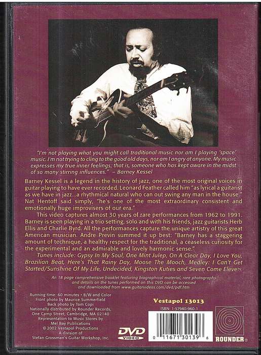 Barney Kessel - Rare Performances 1962-1991 DVD