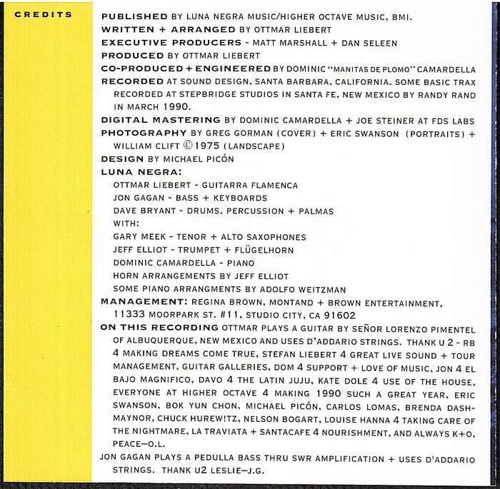 Ottmar Liebert + Luna Negra - Borrasca CD
