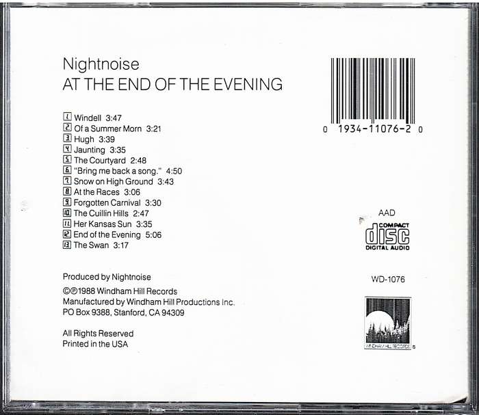 Nightnoise - At the End of the Evening CD