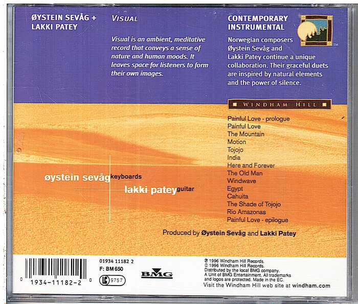 Øystein Sevåg + Lakki Patey  Visual CD