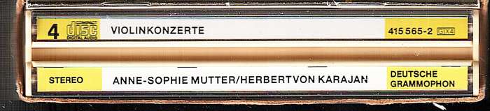Great Violin Concertos 4 CD set - Anne-Sophie Mutter, Berlin Philharmonic Herbert von Karajan (cond)