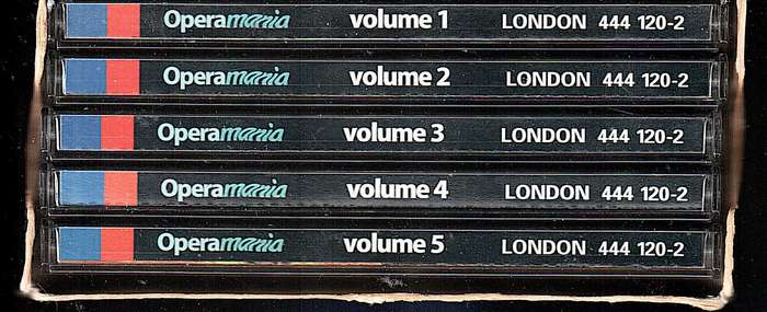 Operamania 5 CD set - Cecilia Bartoli/Kathleen Battle/Jose Carreras et al