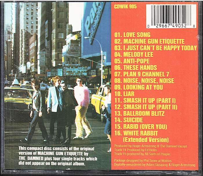 The Damned - Machine Gun Etiquette CD