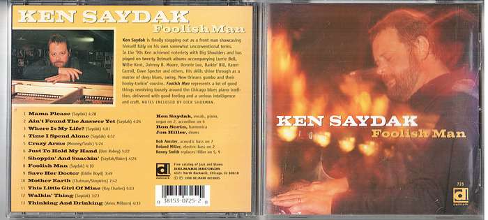 Ken Saydak - Foolish Man CD [US IMPORT]