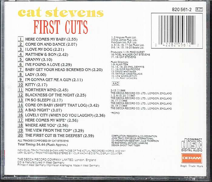 Cat Stevens - First Cuts CD