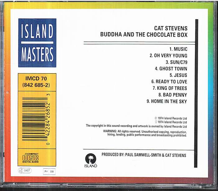Cat Stevens - Buddha and the Chocolate Box CD