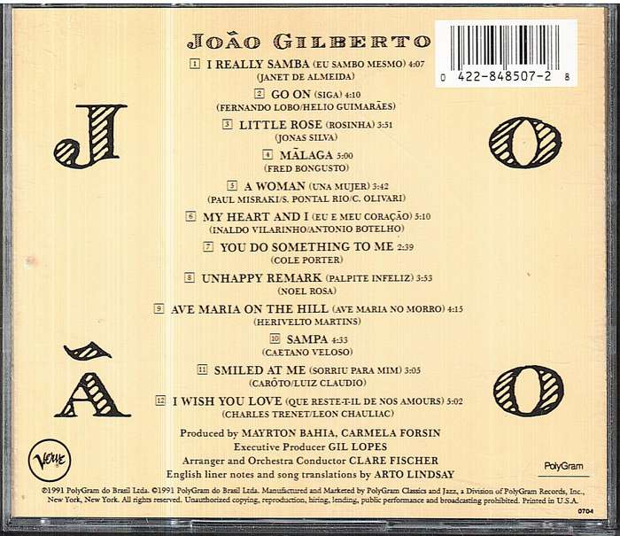João Gilberto - João CD
