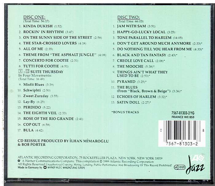 Duke Ellington - The Great Paris Concert 2CD set
