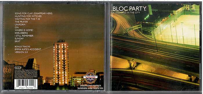 Bloc Party - A Weekend in the City CD [US IMPORT]