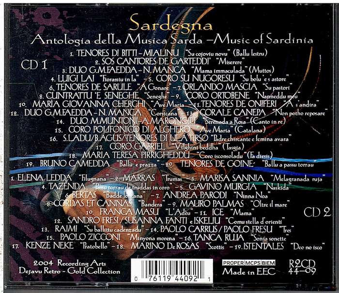Various - Sardegna: Antologia Della Musica Sarda Antica E Moderna 2 CD Set