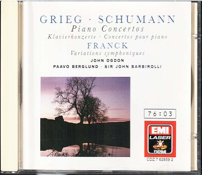 Grieg / Schumann / Franck: Piano Concertos / Variations Symphoniques - John Ogden, Paavo Berglund CD