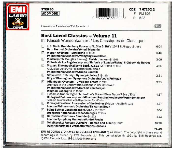 Various - Best-Loved Classics 11 CD