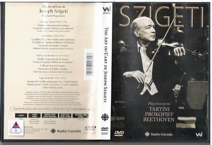 The Art of Joseph Szigeti DVD