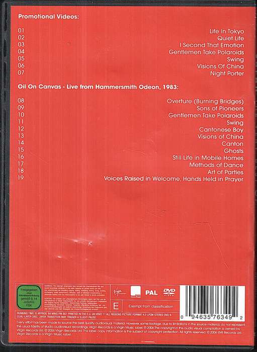 Japan: The Very Best Of DVD [PAL]