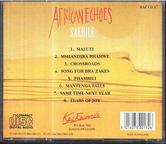 Sakhile - African Echoes CD [UK IMPORT]