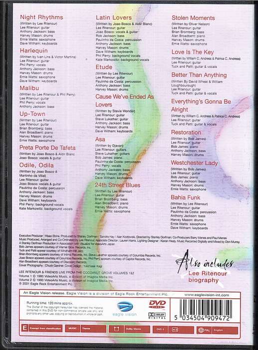 Lee Ritenour - Lee Ritenour & Friends Live From the Cocoanut Grove [Volumes I and II] DVD