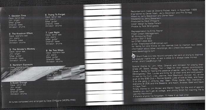 Dave O'Higgins - The Grinder's Monkey CD [UK IMPORT]