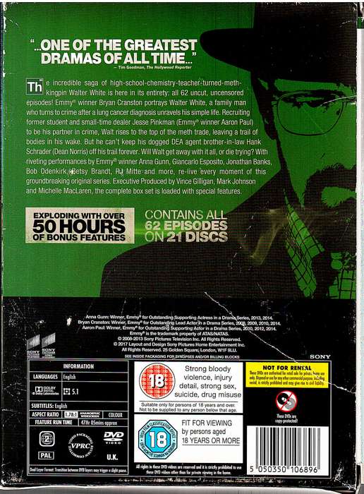 Breaking Bad: The Complete Series - 21 Discs DVD Box Set